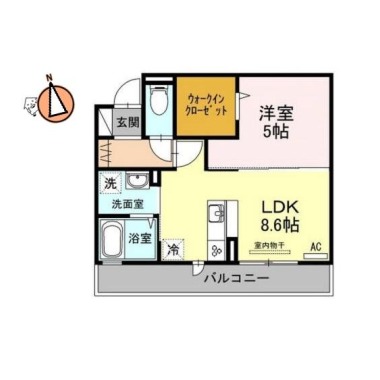 D-room ノトス 102の間取り図