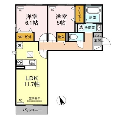 D-room ノトス 105の間取り図