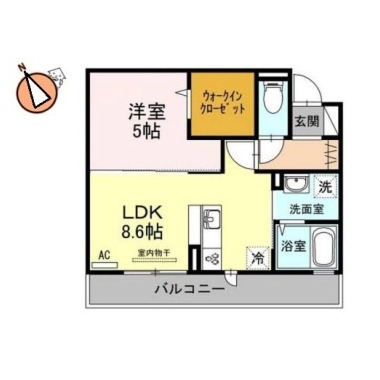 D-room ノトス 203の間取り図