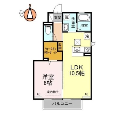 クレストコート 101の間取り図