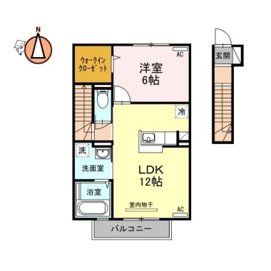 クレストコート 203の間取り図