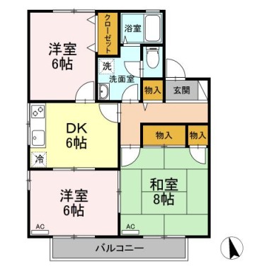 ピュアメゾン D棟 202の間取り図