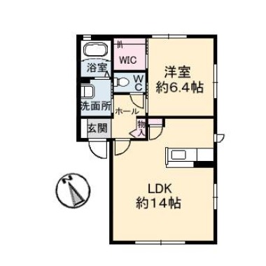 シャーメゾン名東A棟 102の間取り図