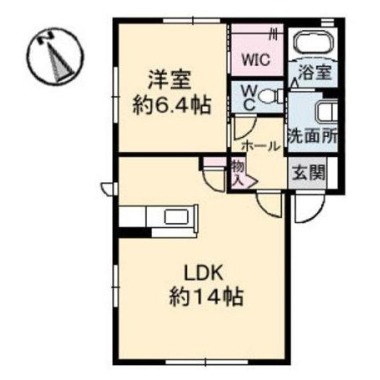 シャーメゾン名東A棟 201の間取り図