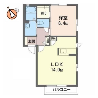 シャーメゾン名東A棟 202の間取り図