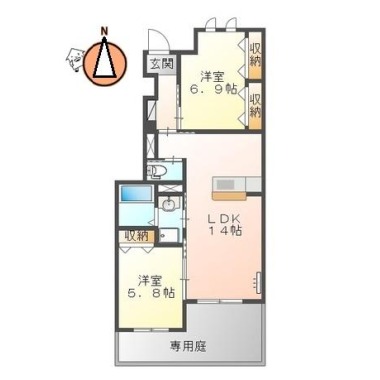 イマジン春日 101の間取り図