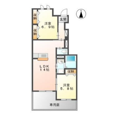 イマジン春日 106の間取り図