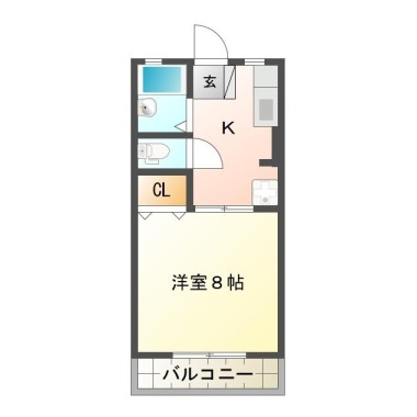 南庄町 アパート 1K 102の間取り図