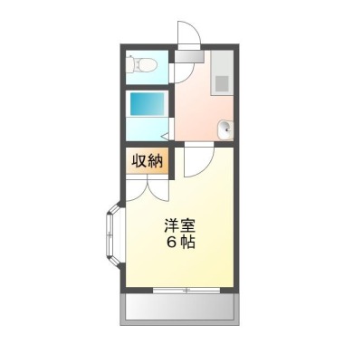 応神町古川 アパート 1K 201の間取り図