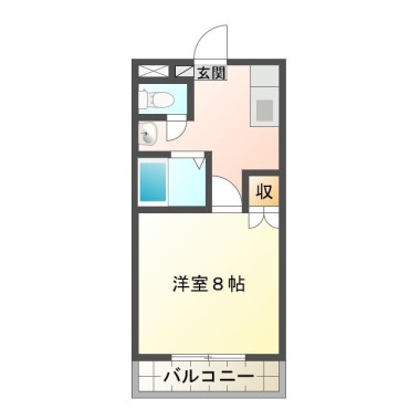 応神町古川 アパート 1K 304の間取り図