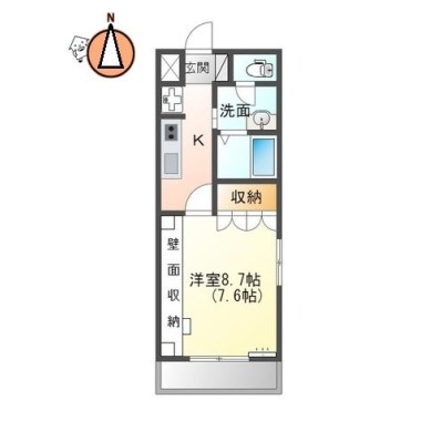 エクセルコート南島田 101の間取り図