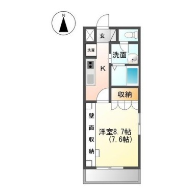 エクセルコート南島田 106の間取り図