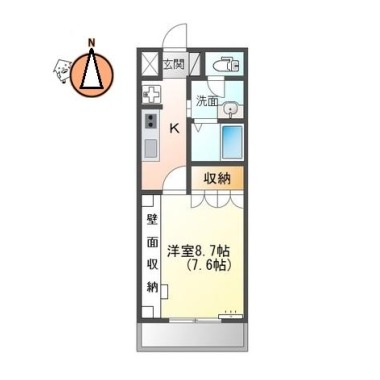 エクセルコート南島田 205の間取り図