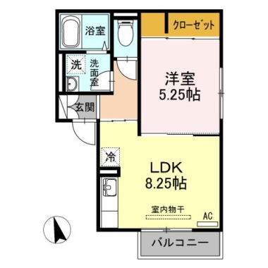 ブランチ田宮 202の間取り図