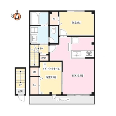 ピース・ブランカ 202の間取り図