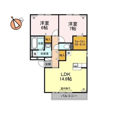 セレーノ壱番館 305の間取り図