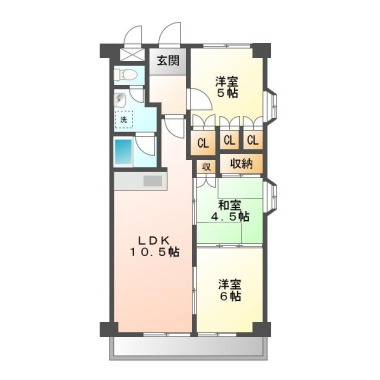 第19柴田マンション 402の間取り図