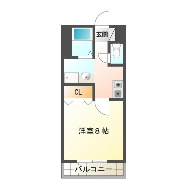 沖浜町 マンション 1K 302の間取り図