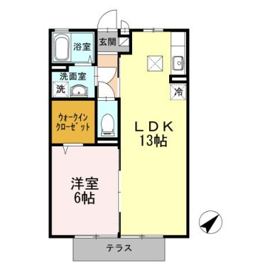 セジュール川南 101の間取り図