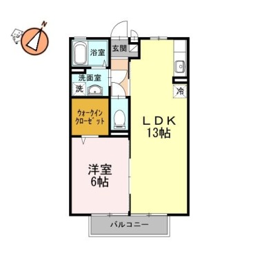 セジュール川南 205の間取り図