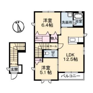 ボナパルト 201の間取り図