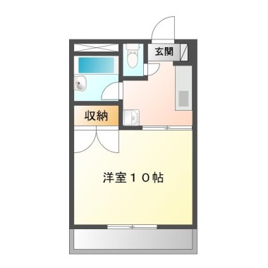 北沖洲 マンション 1K 202の間取り図