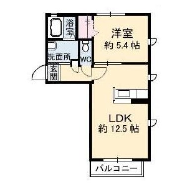 クラヴィエ沖洲III 106の間取り図