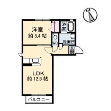 クラヴィエ沖洲III 108の間取り図