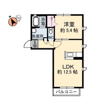 クラヴィエ沖洲III 206の間取り図