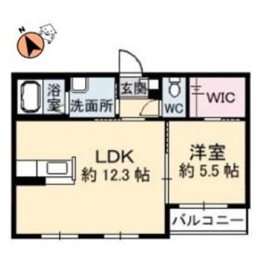 クラヴィエ沖洲III 207の間取り図