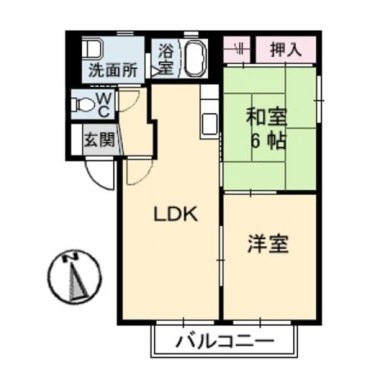 シャーメゾン伊月 102の間取り図