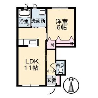 パインヴィレッジ 102の間取り図