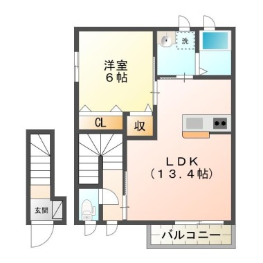 パインヴィレッジ 201の間取り図