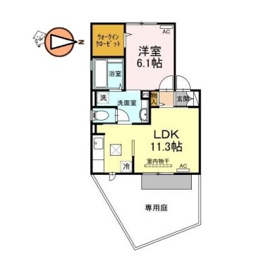 グラン・カネイII 102の間取り図