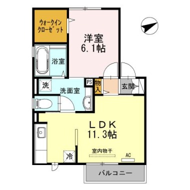 グラン・カネイII 202の間取り図