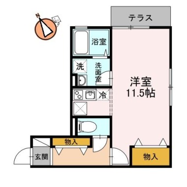 アムール安宅 102の間取り図