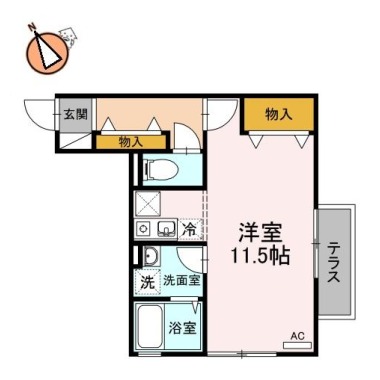 アムール安宅 203の間取り図