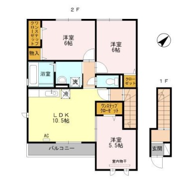 シャルムウィット 201の間取り図