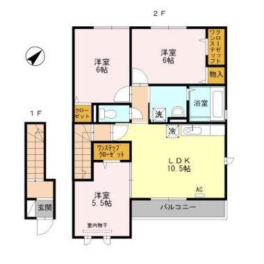 シャルムウィット 202の間取り図