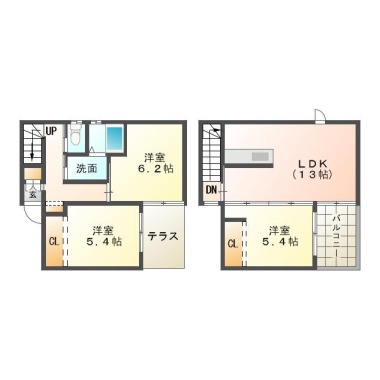 フィットサンモール Bの間取り図