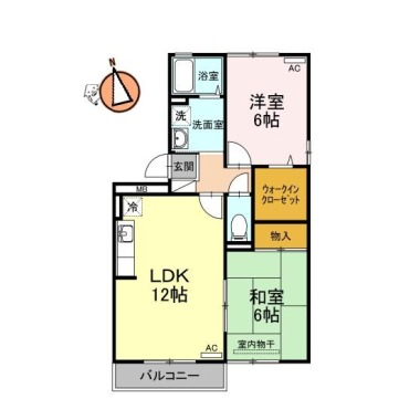 ファミール三軒屋 B301の間取り図