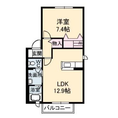 シャーメゾン昭和 1-101の間取り図