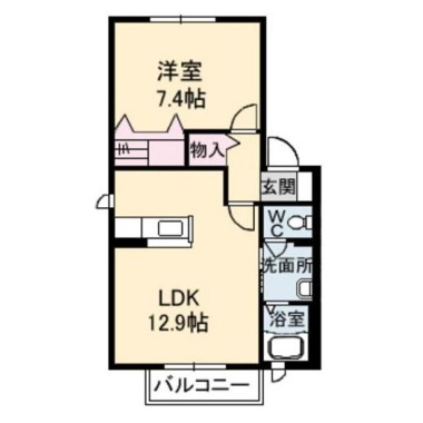 シャーメゾン昭和 2-105の間取り図