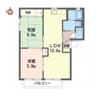 シャーメゾンラヴィB棟 101の間取り図