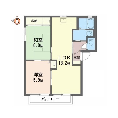 シャーメゾンラヴィB棟 201の間取り図