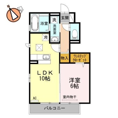 ベイブランシェ C棟 C105の間取り図