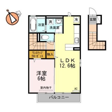 ベイブランシェ C棟 C201の間取り図