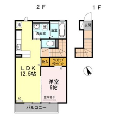 ベイブランシェ C棟 C202の間取り図