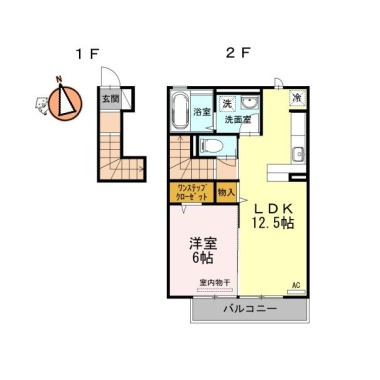 ベイブランシェ C棟 C203の間取り図