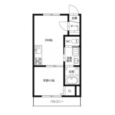 ピース・エルヴィータB棟 101の間取り図